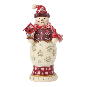 Holiday Harmony - Snowman Nutcracker Red & Pink - Country N More Gifts
