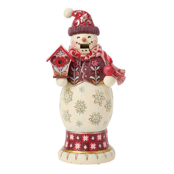 Holiday Harmony - Snowman Nutcracker Red & Pink - Country N More Gifts