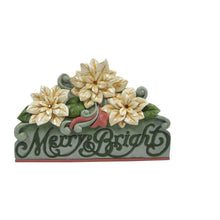 A Merry Moment - Opal & Moss Text White Poinsettia