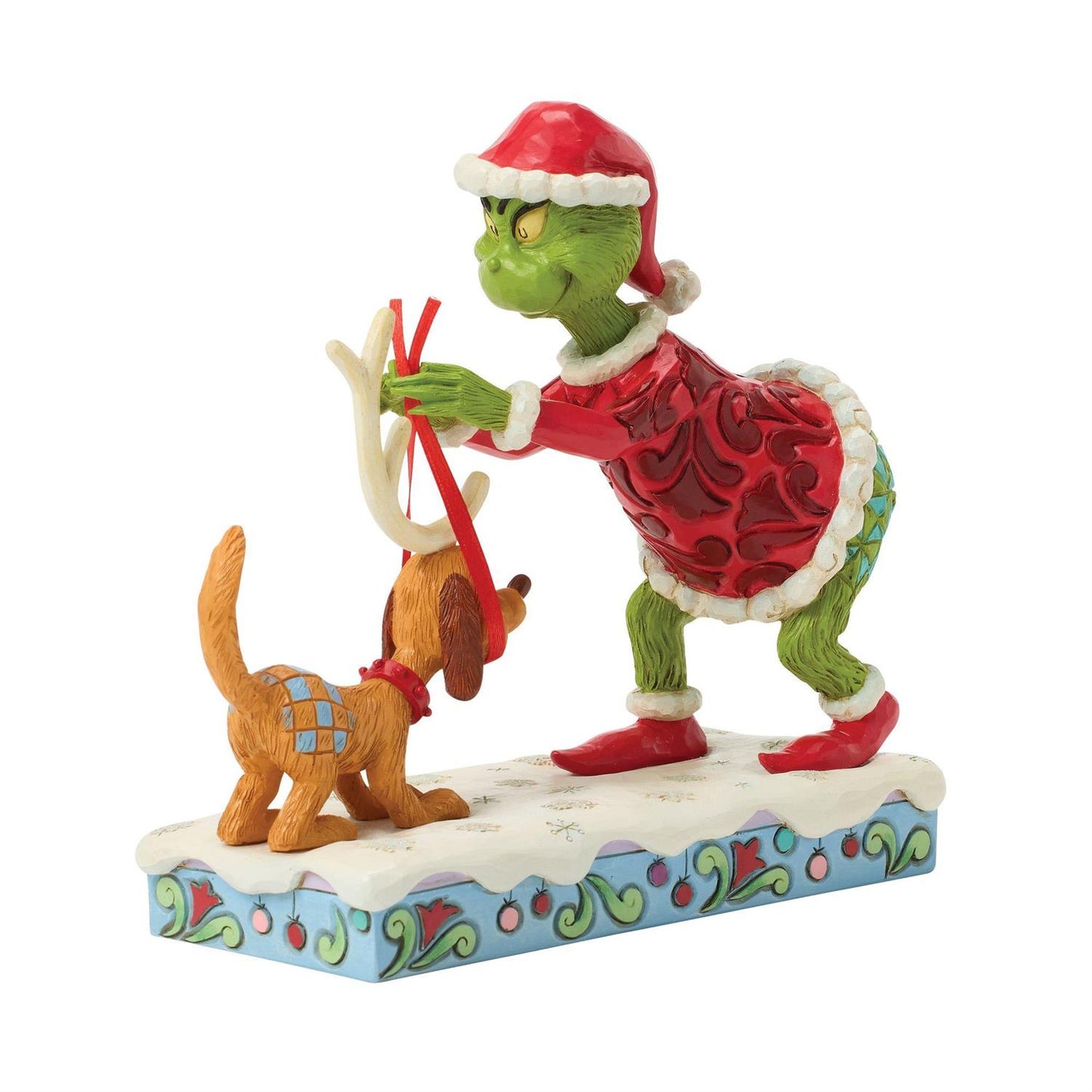 Grinch Tying Antlers to Max Figurine - Country N More Gifts