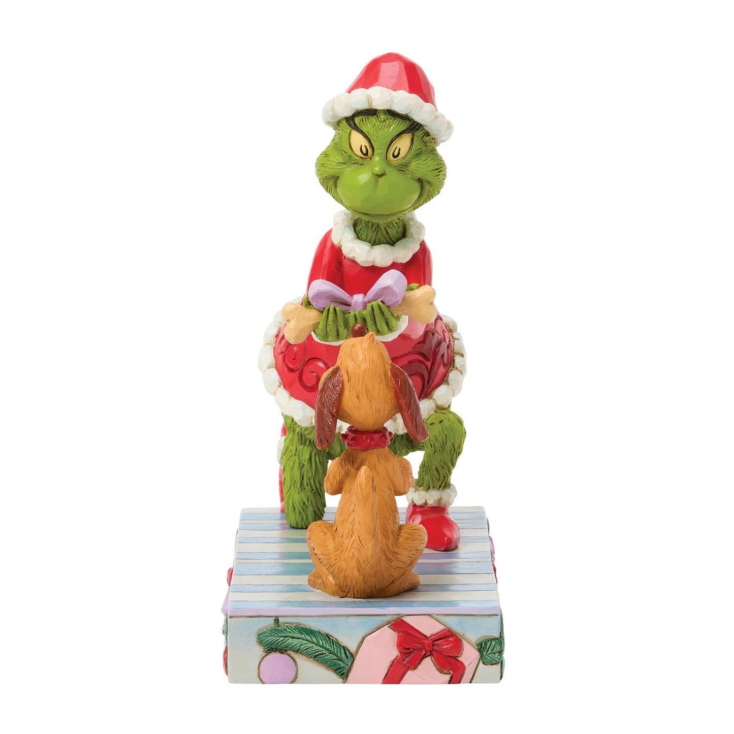 Grinch Giving Max a Bone Figurine - Country N More Gifts