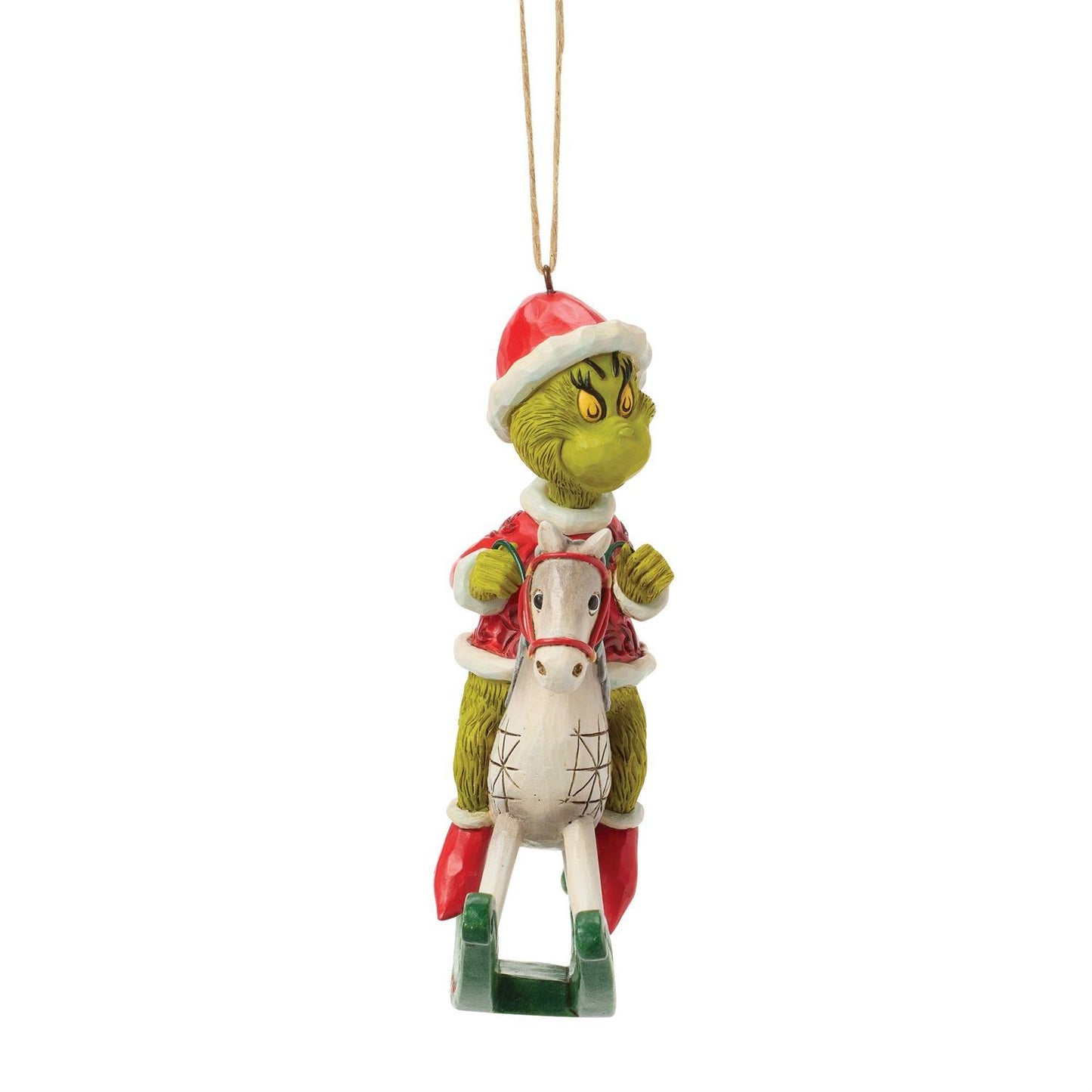 Grinch on Rocking Horse Ornament - Country N More Gifts