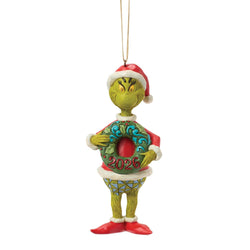 Buy Jim Shore at CountryNMoreGifts.com Grinch holding a Dated 2026 Wreath Ornament
