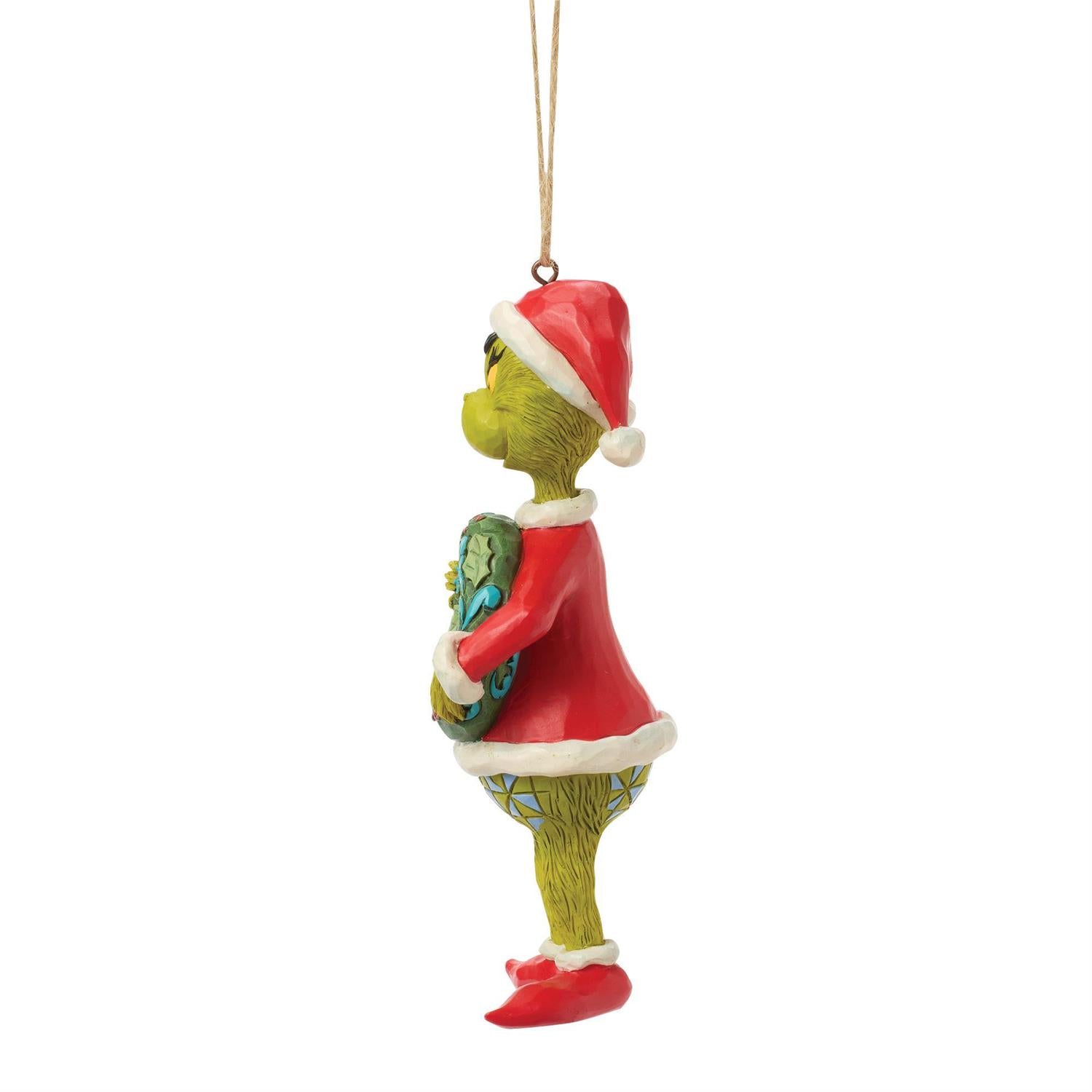 Grinch with Dated 2026 Wreath Ornament - Country N More Gifts