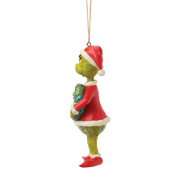 Grinch with Dated 2026 Wreath Ornament - Country N More Gifts