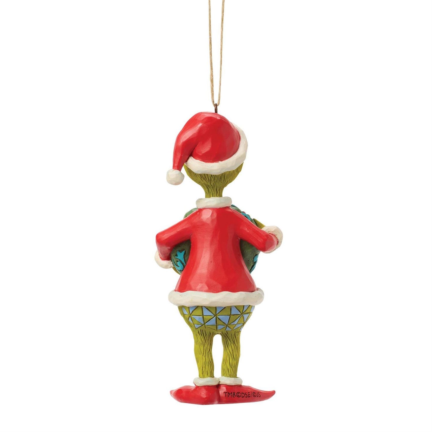 Grinch with Dated 2026 Wreath Ornament - Country N More Gifts