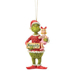 Buy Jim Shore at CountryNMoreGifts.com Grinch holding Cindy Lou and they are holding  Signs Ornament