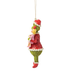 Buy Jim Shore at CountryNMoreGifts.com Grinch holding Cindy Lou and they are holding  Signs Ornament