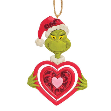 Grinch Rotating Heart PVC Ornament - Country N More Gifts