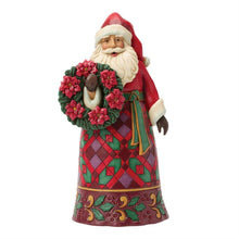 Christmas Offering - Santa with Wreath and Poinsettia