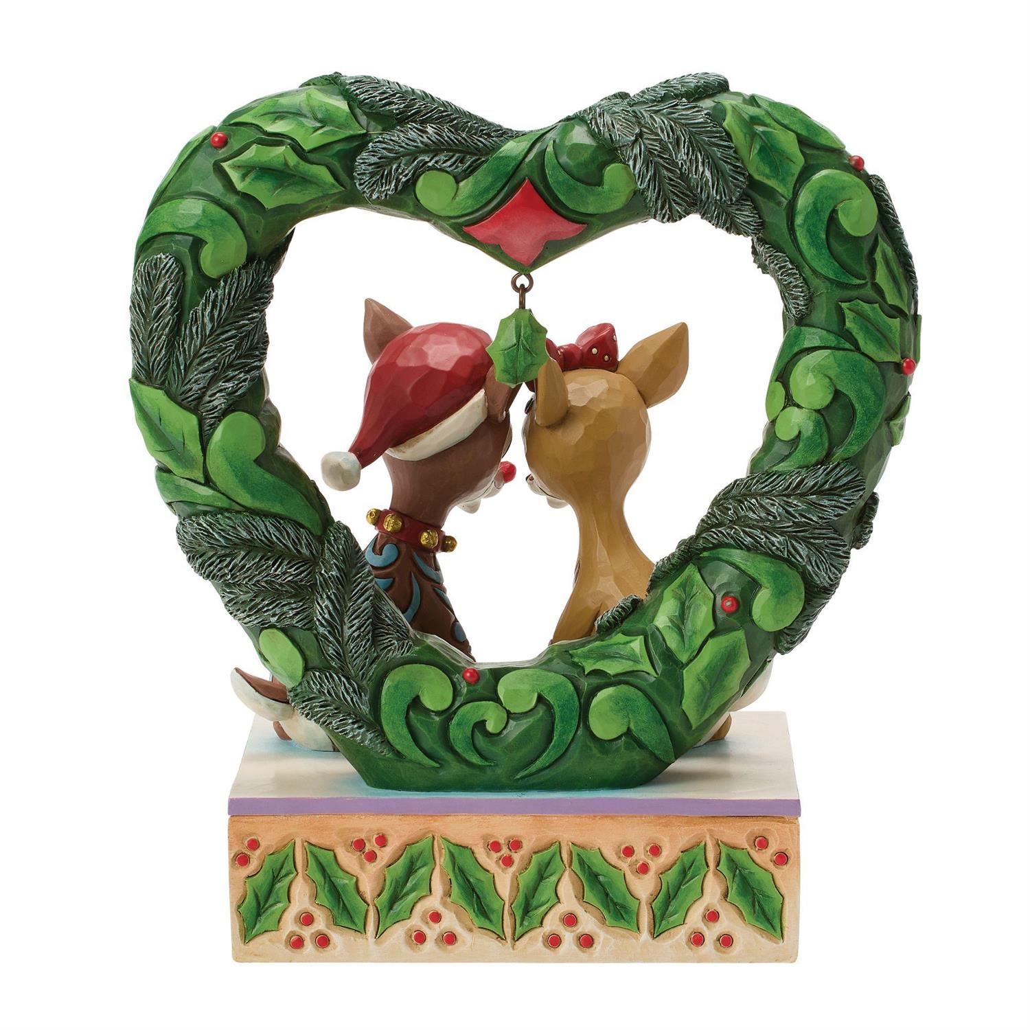 Rudolph and Clarice Heart Wreath - Country N More Gifts