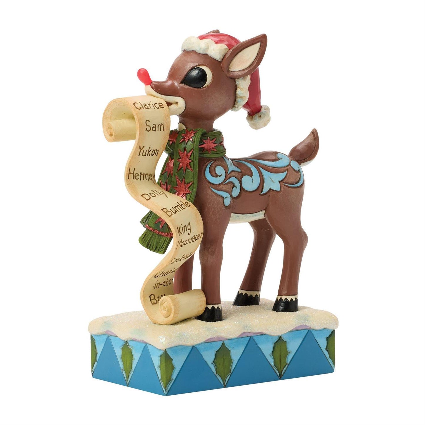 Rudolph with List in Mouth - Country N More Gifts