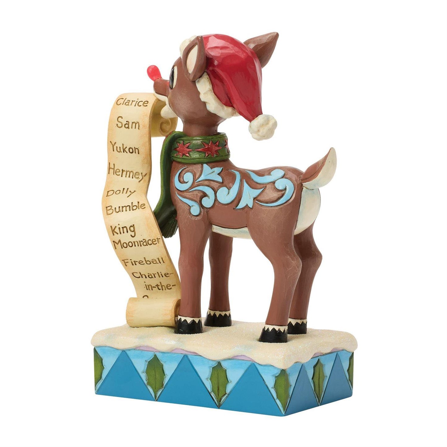 Rudolph with List in Mouth - Country N More Gifts