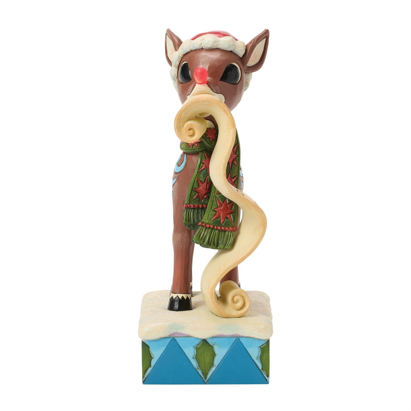 Rudolph with List in Mouth - Country N More Gifts