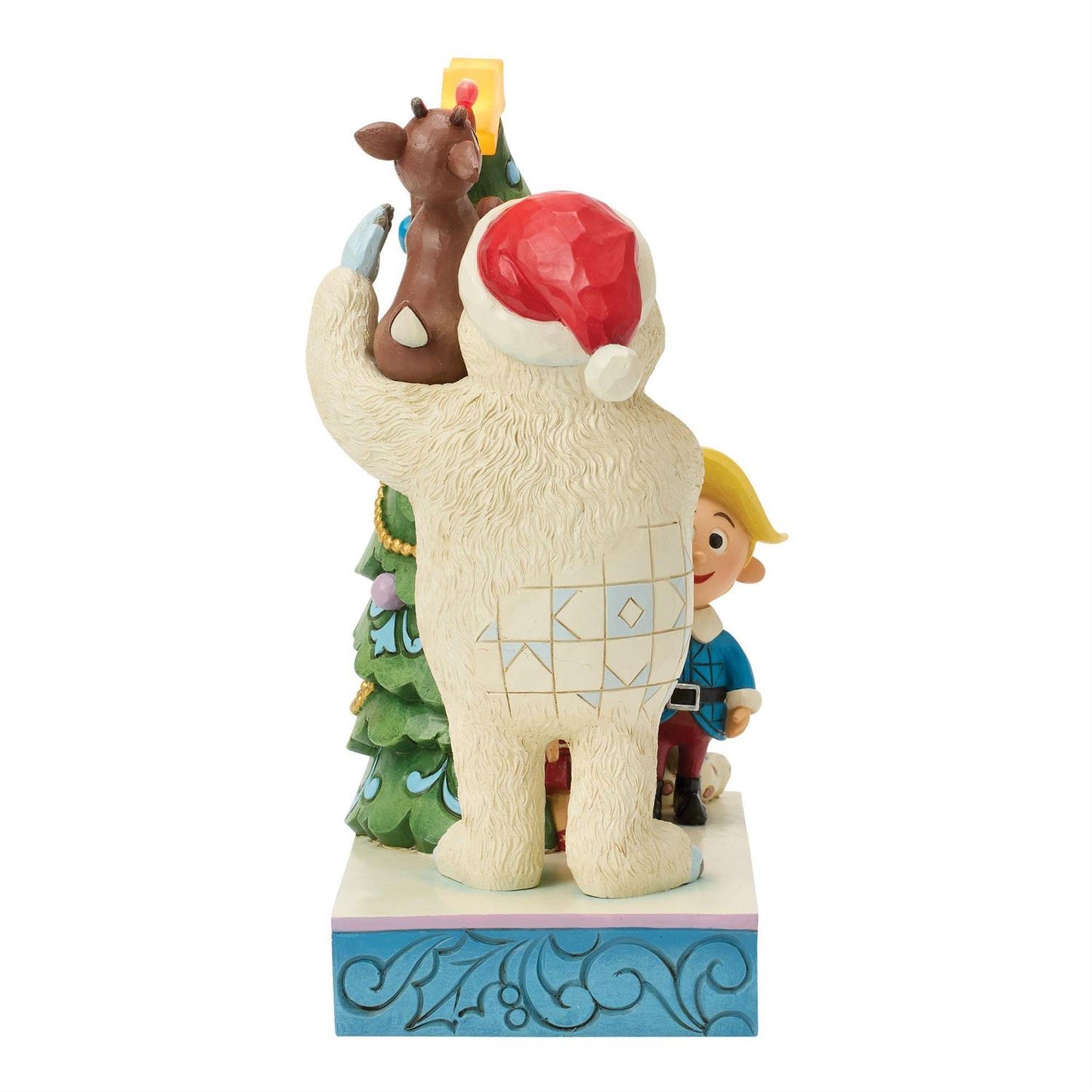 Bumble Holding Rudolph by Tree - Country N More Gifts