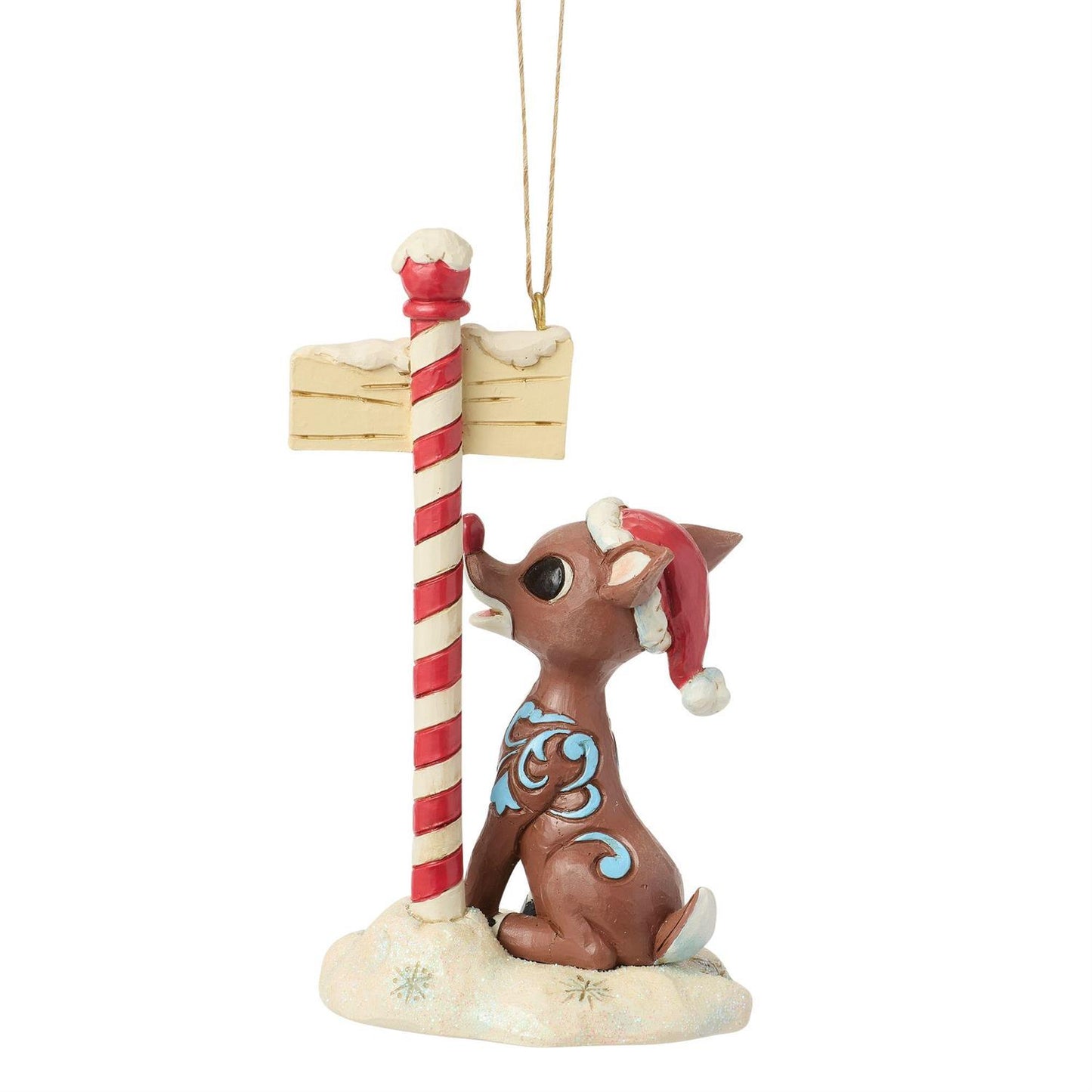 Rudolph by North Pole Sign Hanging Ornament - Country N More Gifts