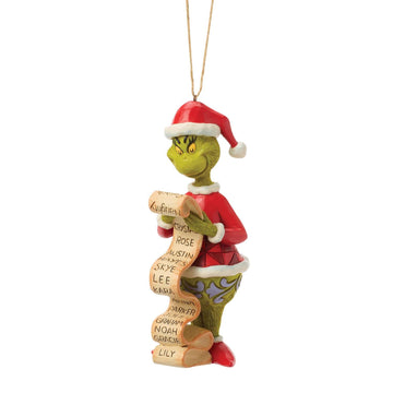 Grinch with List Ornament - Country N More Gifts