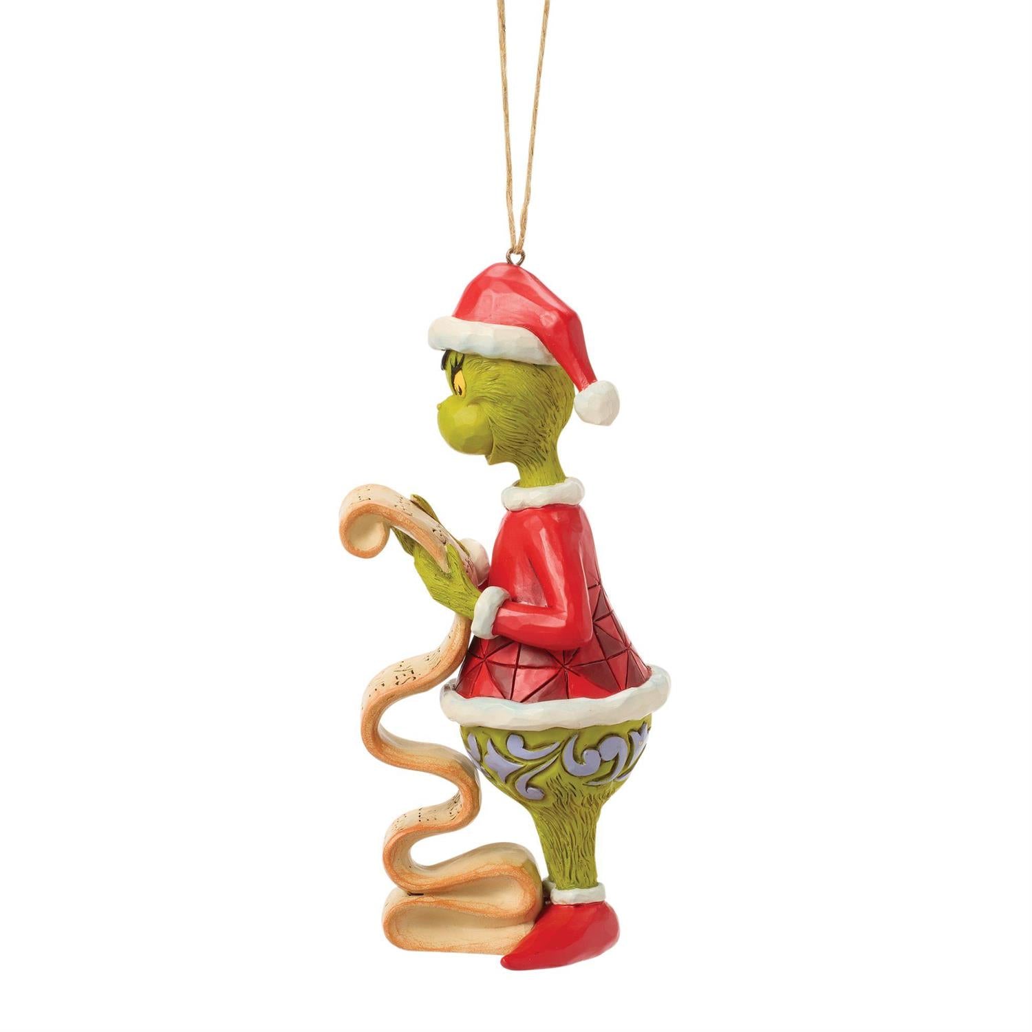 Grinch with List Ornament - Country N More Gifts