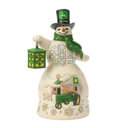 Buy Jim Shore at CountryNMoreGifts.com Snowman with John Deere Top Hat and Farm Scene on his body