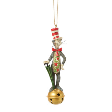 Cat in Hat on Jingle Bell Hanging Ornament - Country N More Gifts