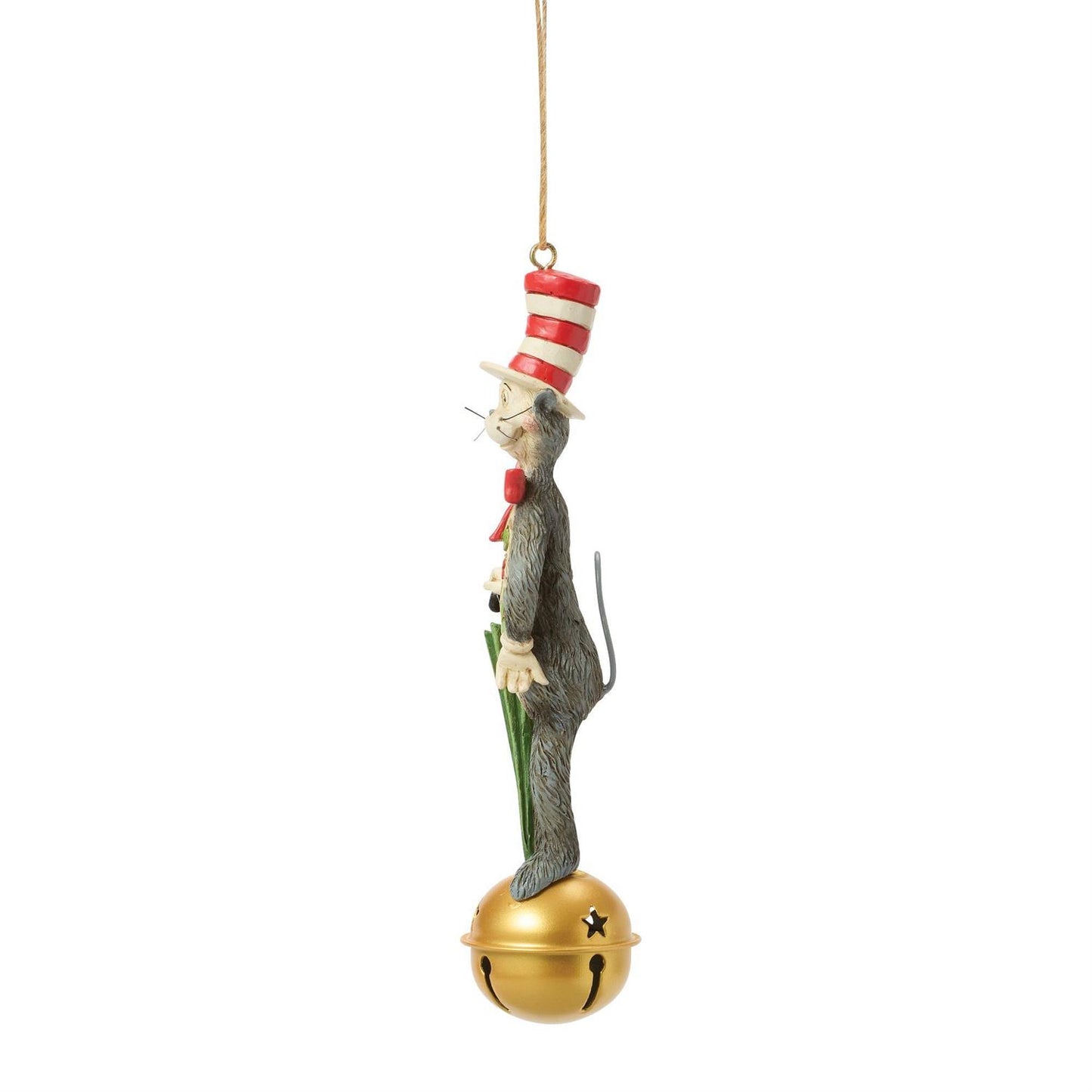 Cat in Hat on Jingle Bell Hanging Ornament - Country N More Gifts