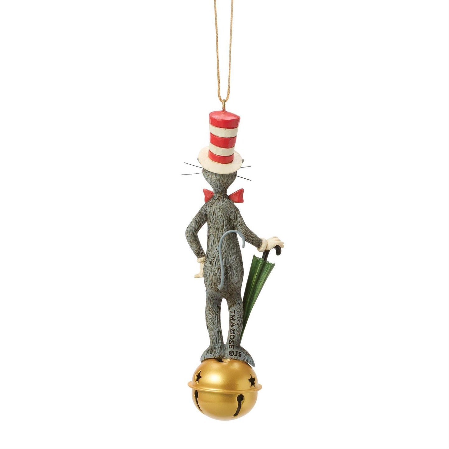 Cat in Hat on Jingle Bell Hanging Ornament - Country N More Gifts