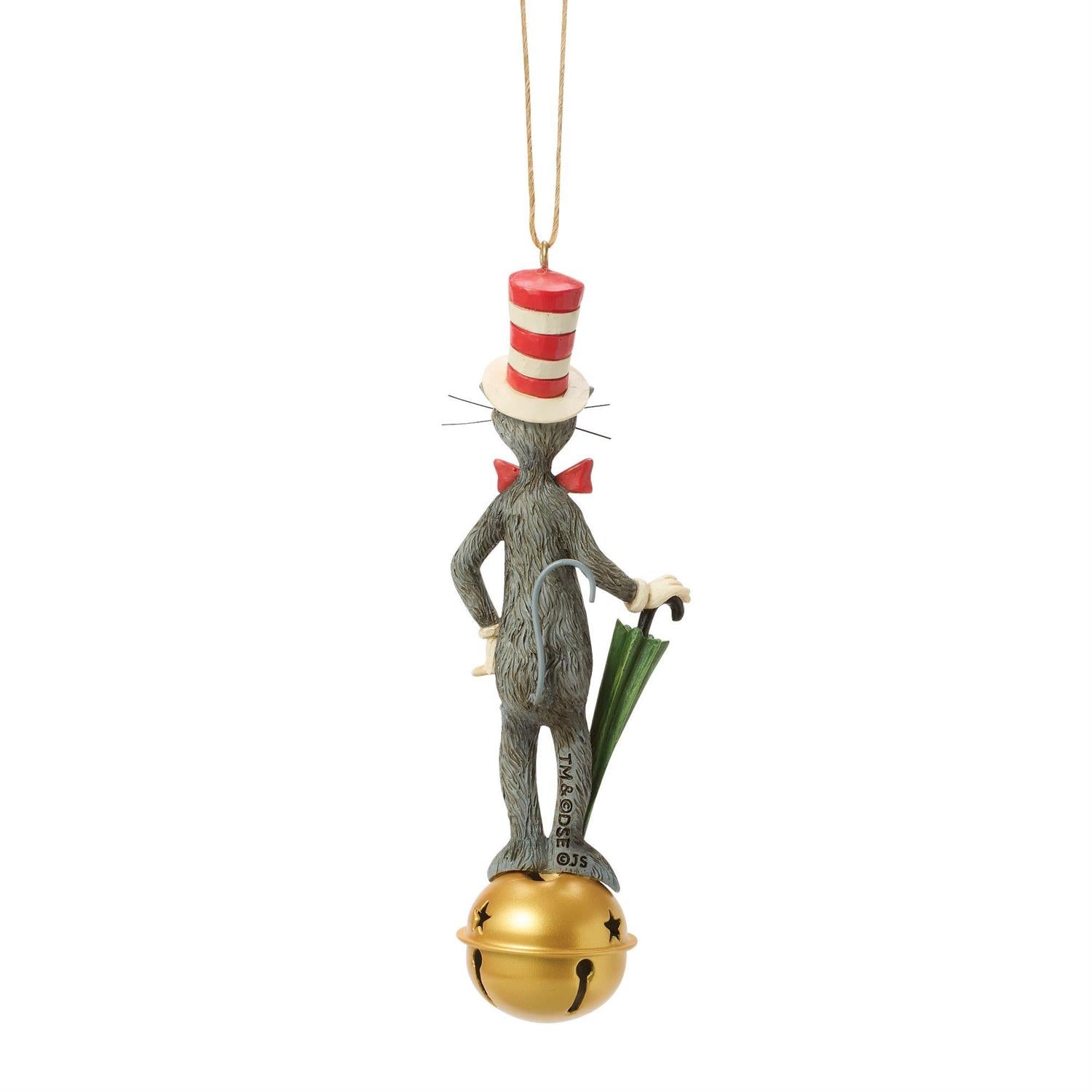Cat in Hat on Jingle Bell Hanging Ornament - Country N More Gifts