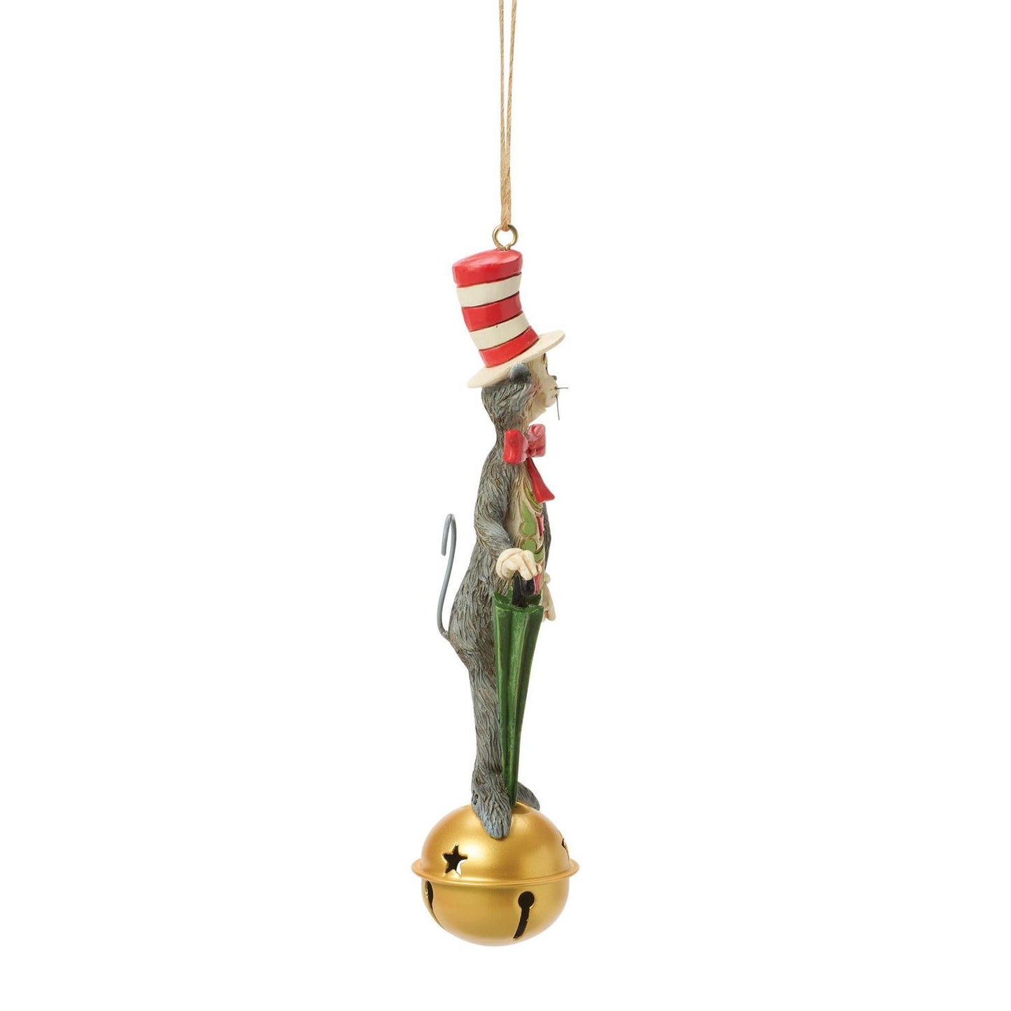Cat in Hat on Jingle Bell Hanging Ornament - Country N More Gifts