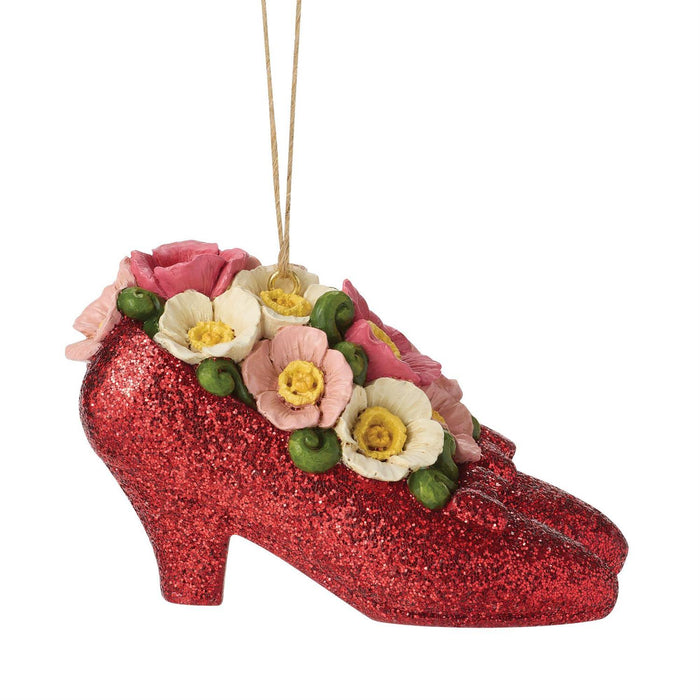 Ruby Slippers with Poppies Hanging Ornament