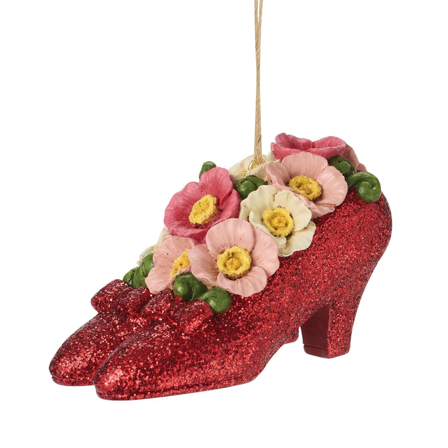 Ruby Slippers with Poppies Hanging Ornament - Country N More Gifts