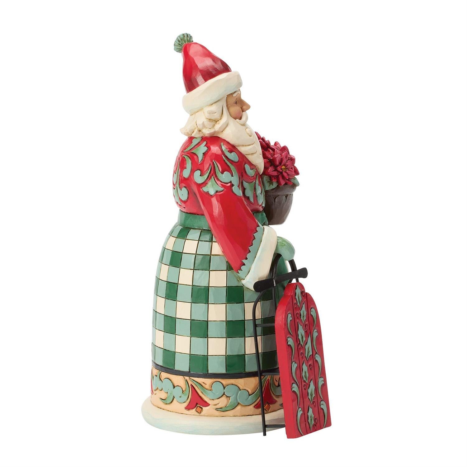 Sliding Into the Holidays - Highland Glen Santa Sled Figurine - Country N More Gifts
