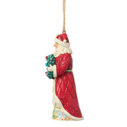 Santa Holding Wreath Ornament - Country N More Gifts