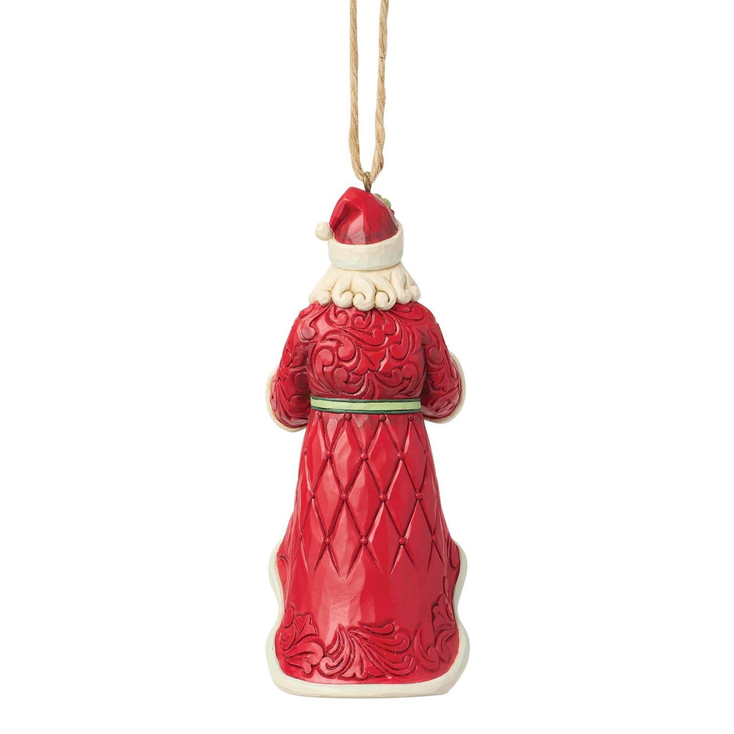 Santa Holding Wreath Ornament - Country N More Gifts