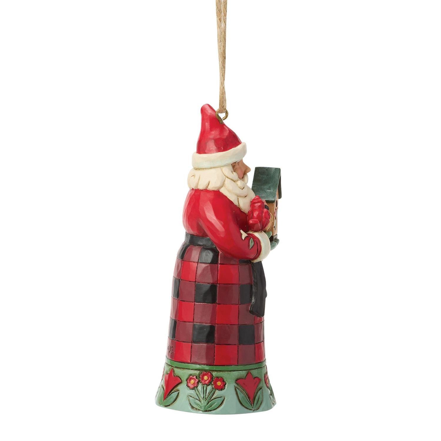 Highland Glen Santa Cardinal Ornament - Country N More Gifts