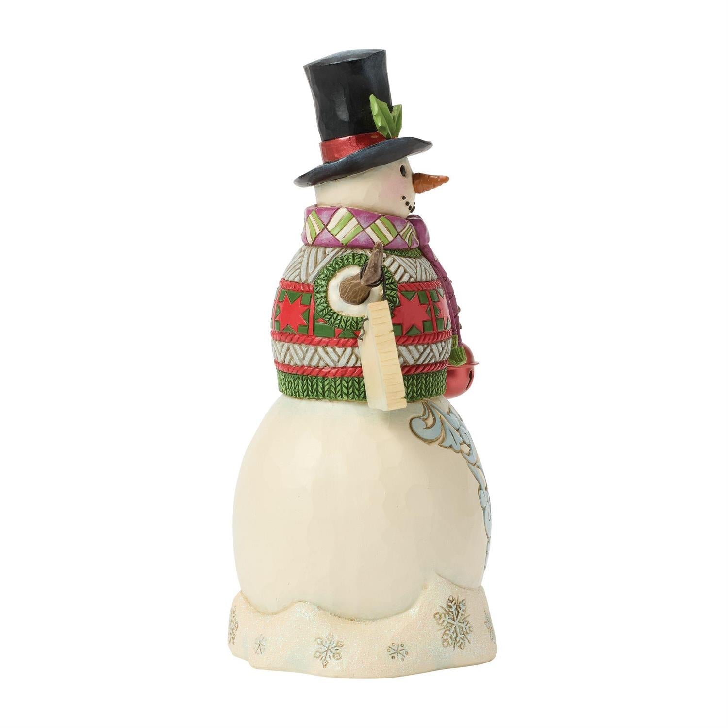 Signs of the Times - Snowman and Hanging Sign Figurine - Country N More Gifts