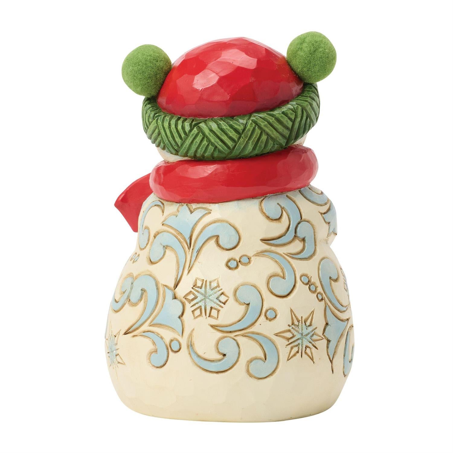 Cozy Winter Cheer - Snowman Pom Pom Hat Figurine - Country N More Gifts
