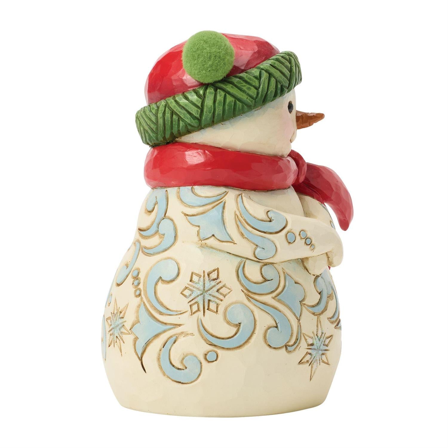 Cozy Winter Cheer - Snowman Pom Pom Hat Figurine - Country N More Gifts