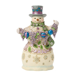 Regal Winter - Purple Snowman Figurine - Country N More Gifts