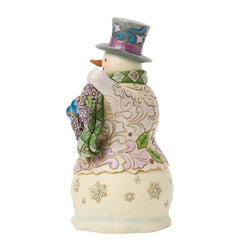 Regal Winter - Purple Snowman Figurine - Country N More Gifts