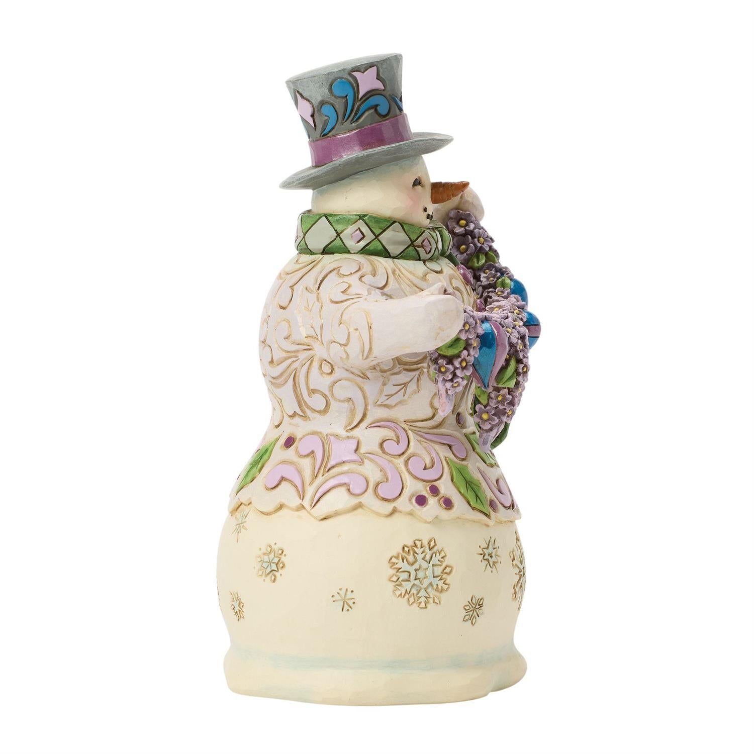 Regal Winter - Purple Snowman Figurine - Country N More Gifts