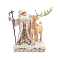 Nature's Wonder - Woodland Santa with Buck Figurine - Country N More Gifts