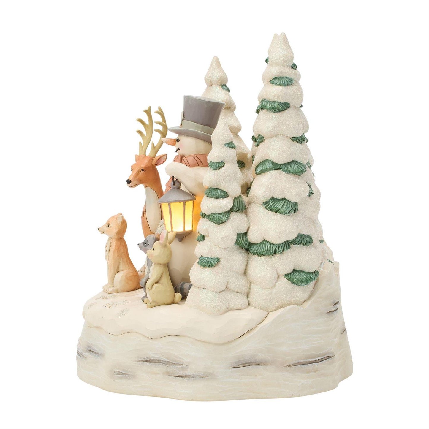 All is Calm, All is White - Woodland Snowman with Forest Figurine - Country N More Gifts
