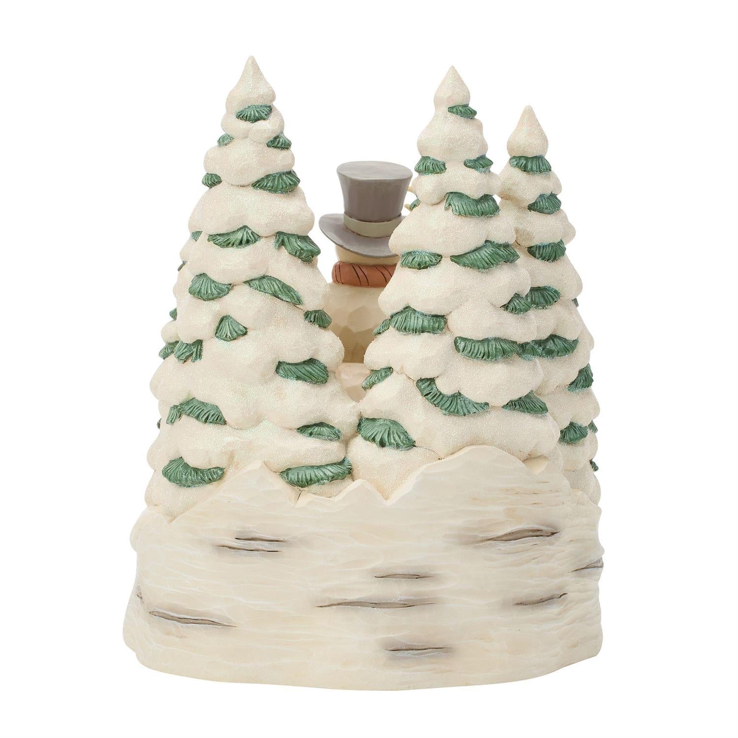 All is Calm, All is White - Woodland Snowman with Forest Figurine - Country N More Gifts