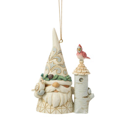 Woodland Gnome with Birdhouse Ornament - Country N More Gifts