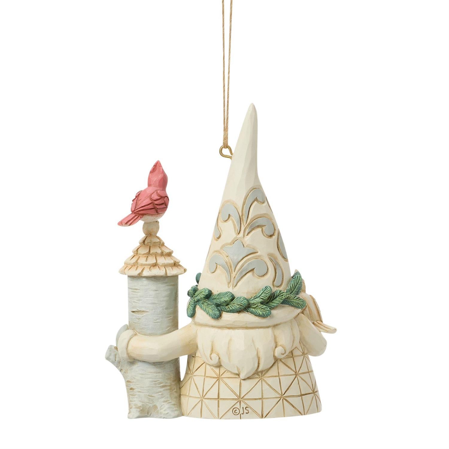 Woodland Gnome with Birdhouse Ornament - Country N More Gifts