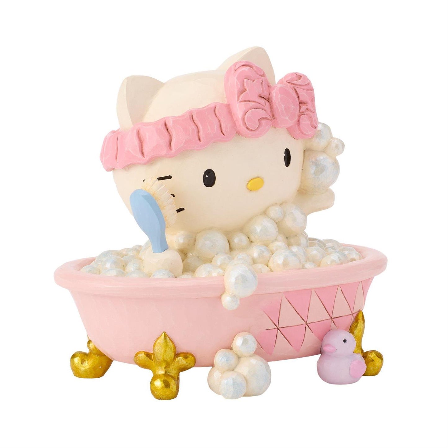 Hello Kitty relaxing in a nice bubble bath