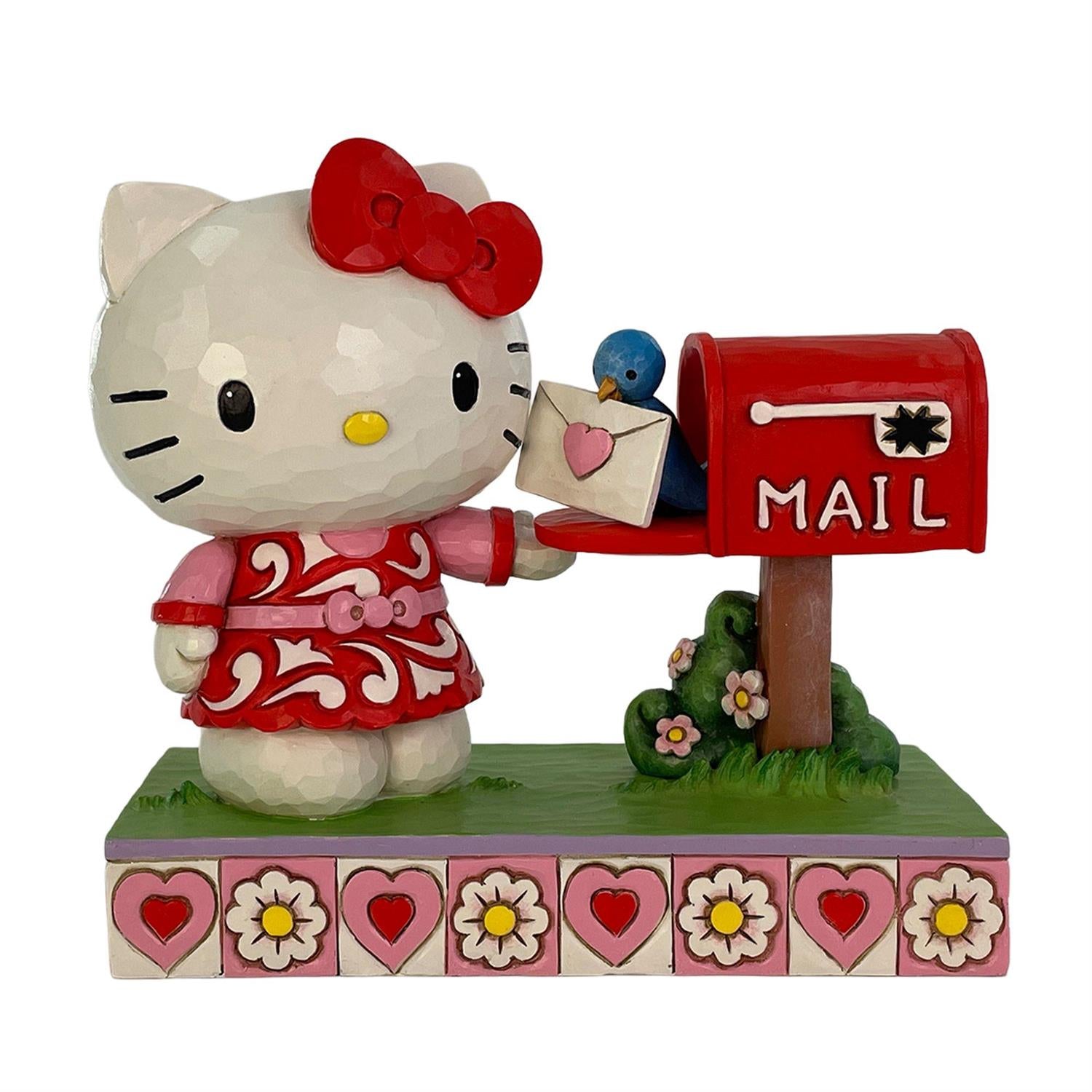 Hello Kitty checking her mailbox for a Valentine