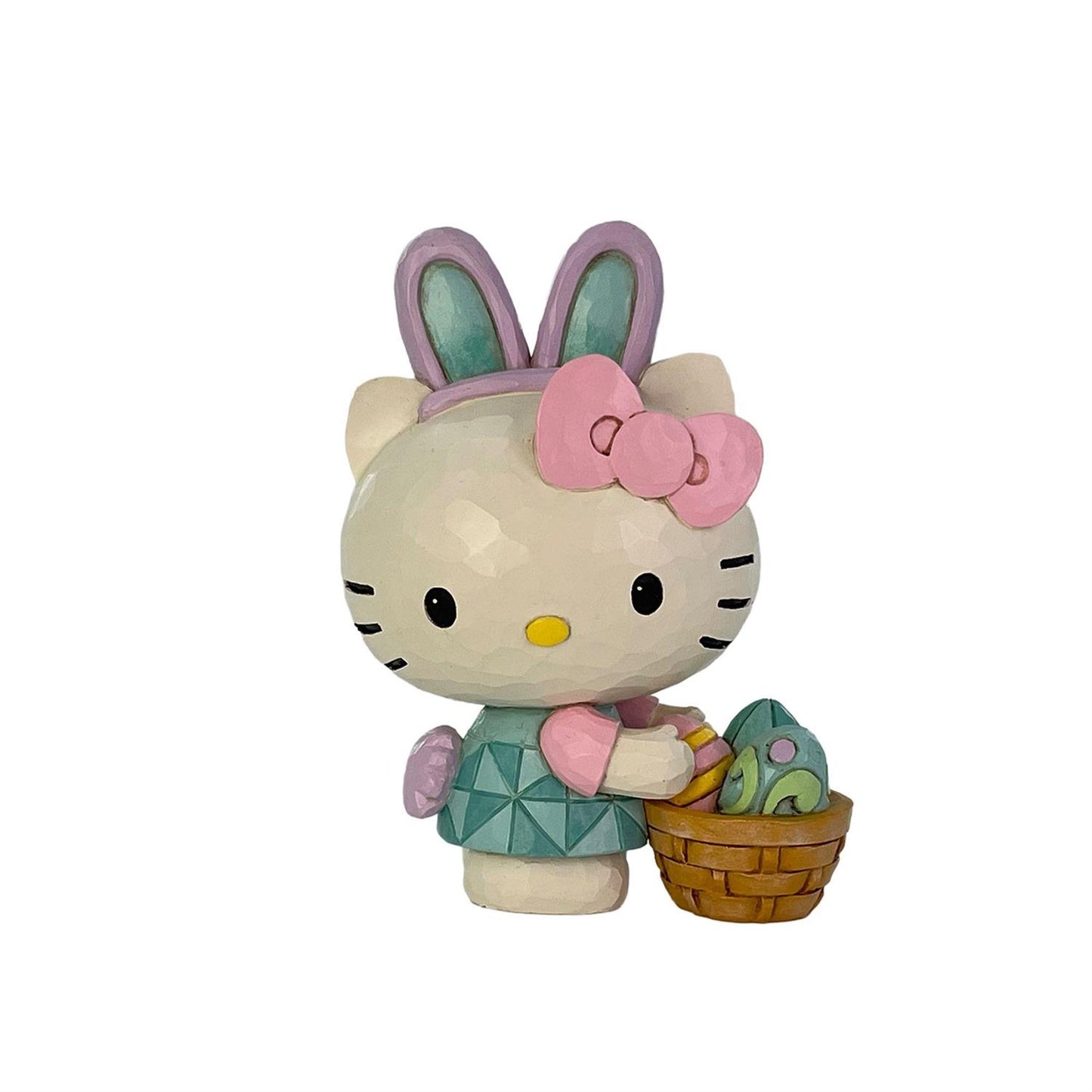 Hello Kitty wearing Bunny Ears holding an Easter Basket full of Eggs