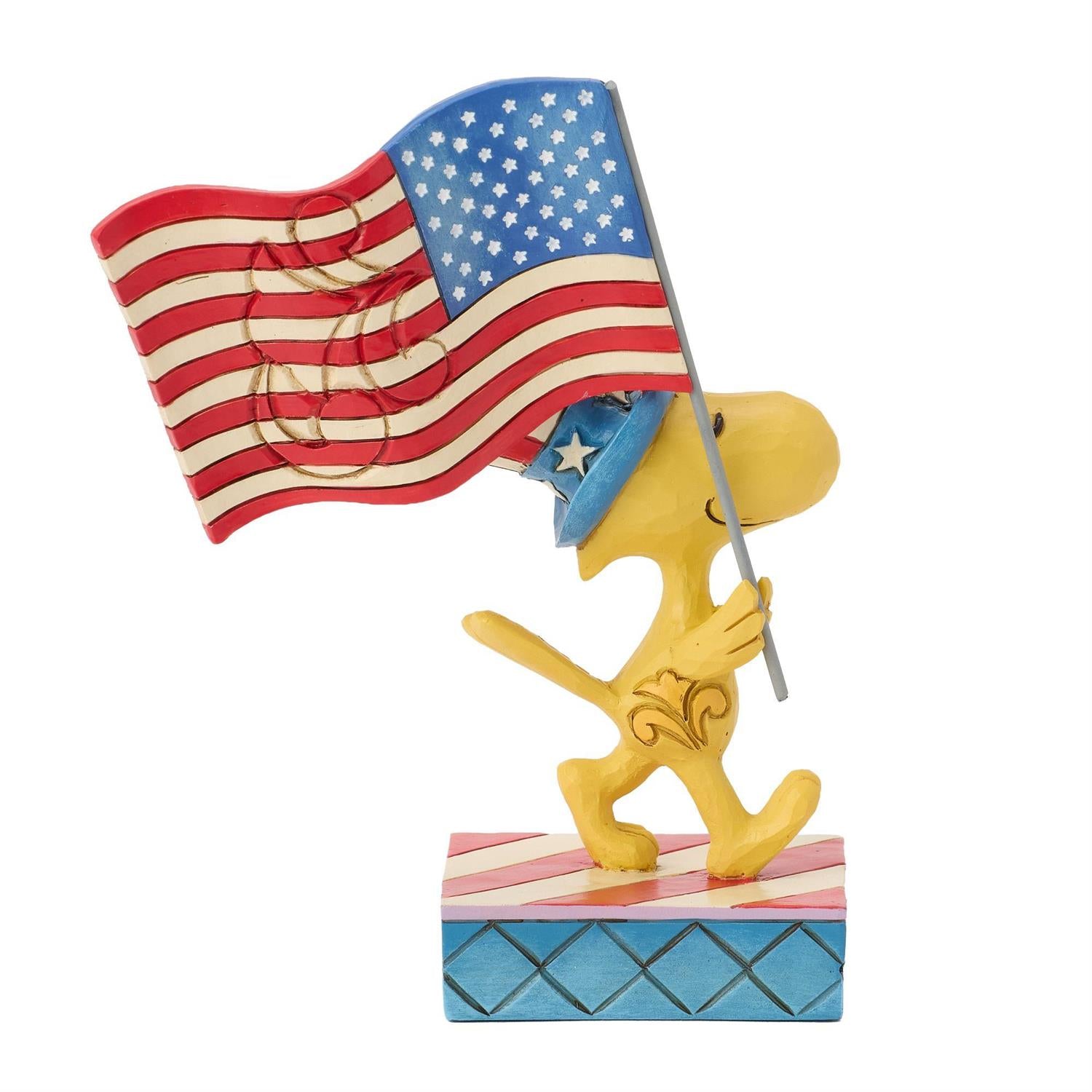 Patriotic Woodstock with Flag - Country N More Gifts