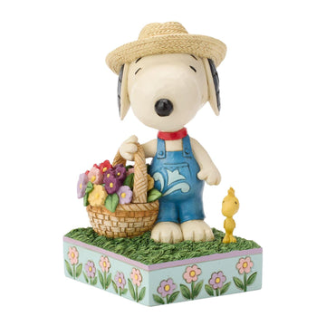 Snoopy Holding Flower Basket - Country N More Gifts